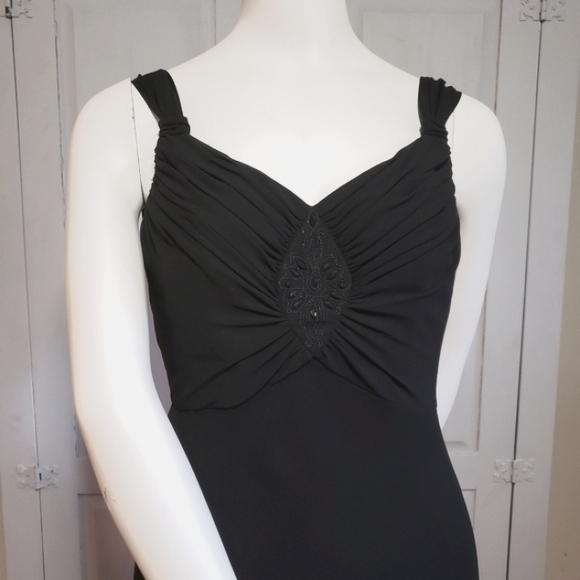 Evan Piccone 6P Vintage Black Crepe Dress - Picture 3 of 7
